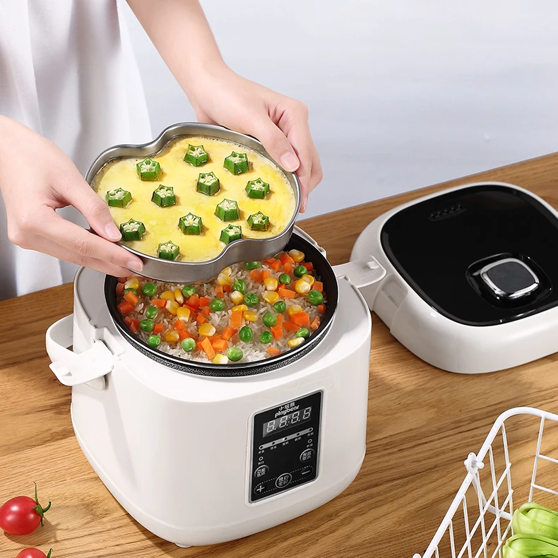 2L Portable Electric Heating Soup Stew Pot Keep Warm Smart Automatic Multifunctional Travel Non Stick Mini Electric Rice Cooker