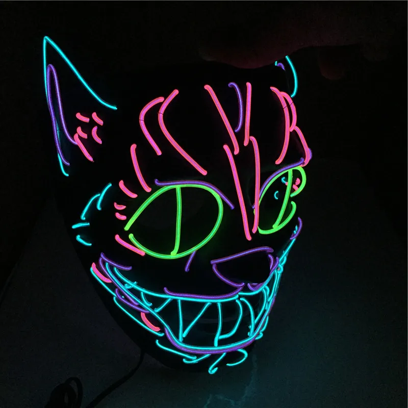 Новинка светящаяся маска призрака EL Wire светодиодная