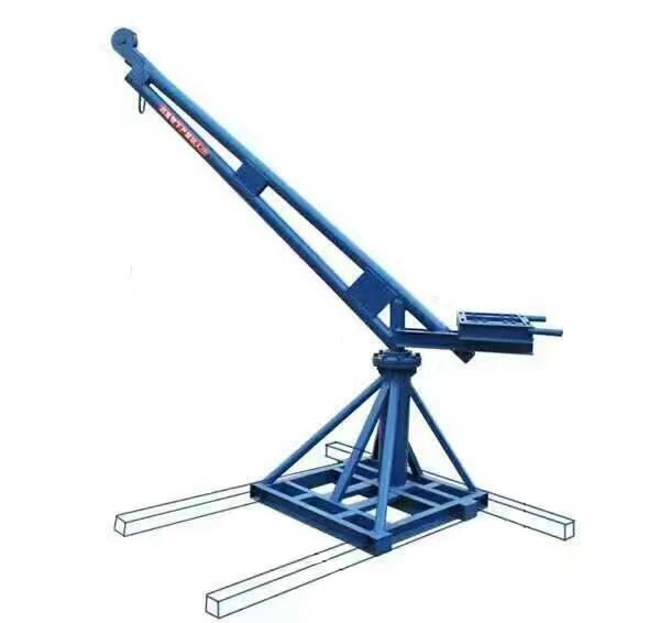 
800kg mini building crane with electric winch hoist 500kg out door crane 360 degree rotation crane with electric wire rope hoist 