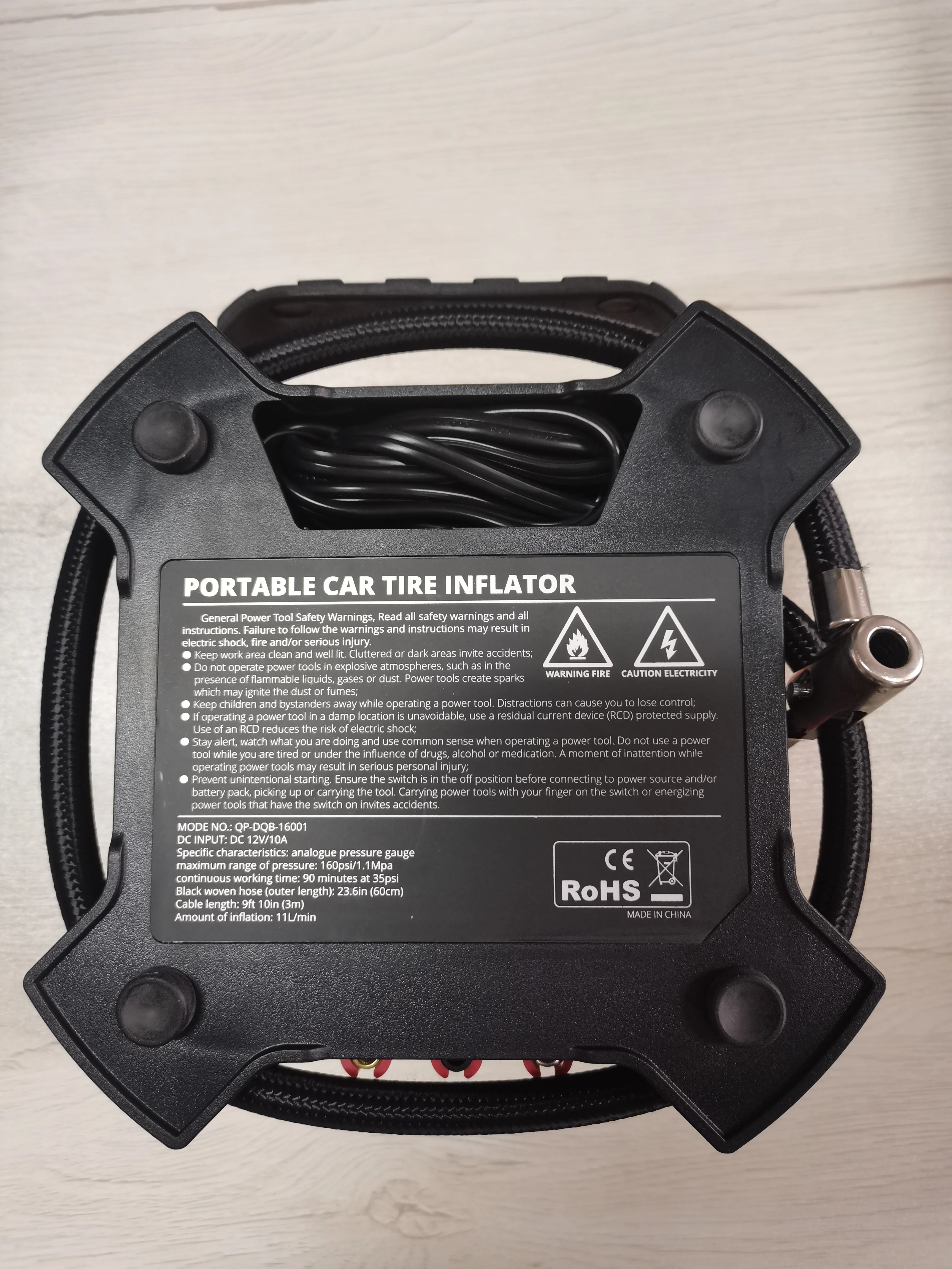 In Stock! 160PSI 12v Electric Car Air Compressor Car Motorcycle Bicycle Tire Inflators with LED light