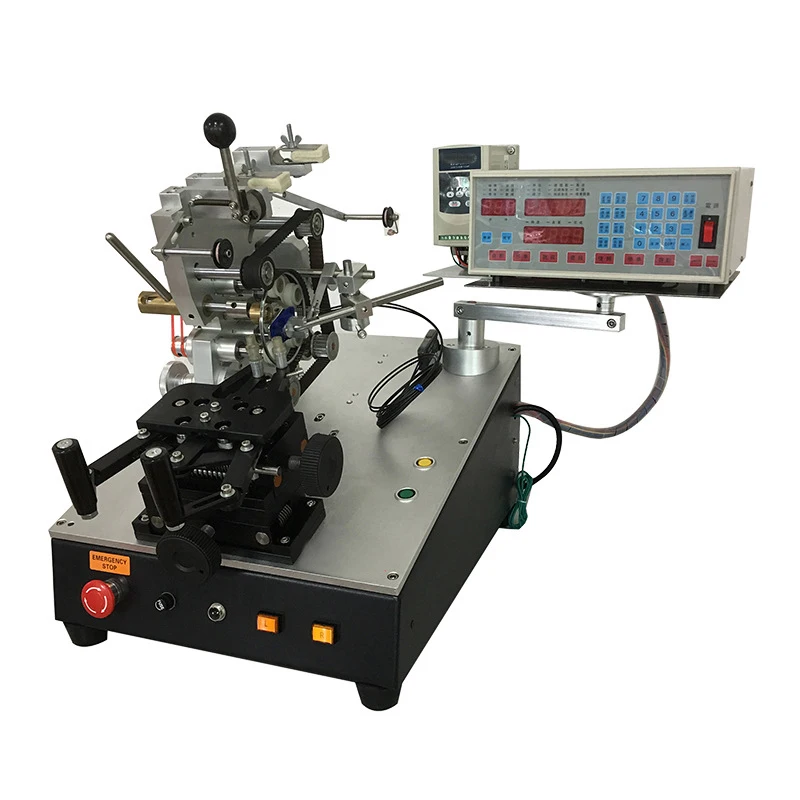 Transformer winding machine belt threading and looping machine