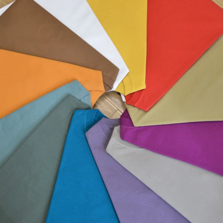 High fashion custom logo printed tshirts 250gsm mens heavyweight basic plain men soft cotton tshirt