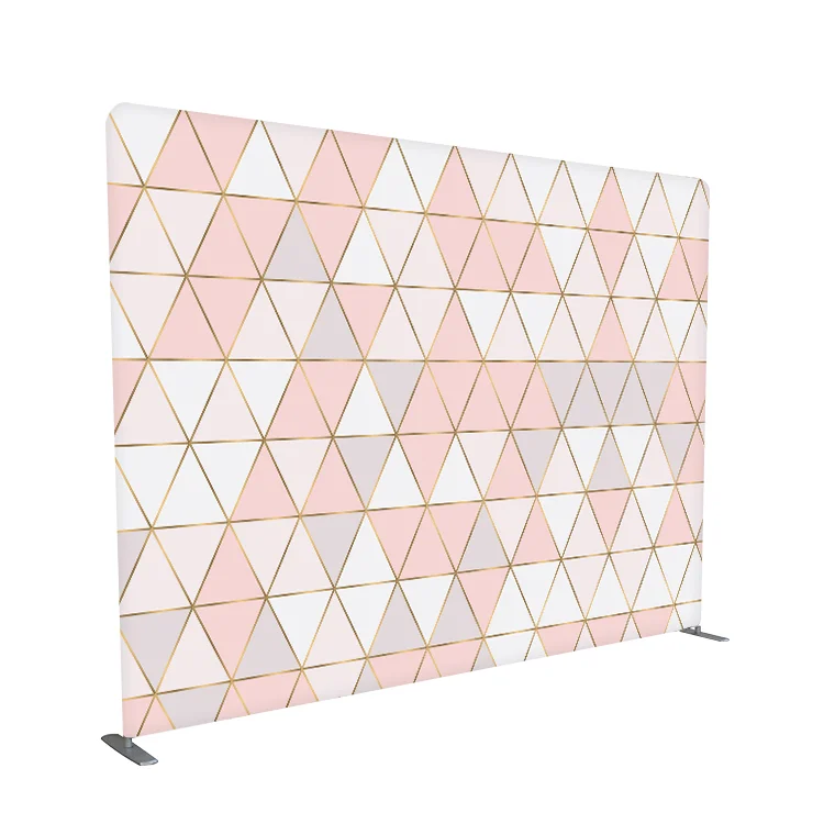 Custom printed stretch fabric media wall display pillow backdrop photo booth