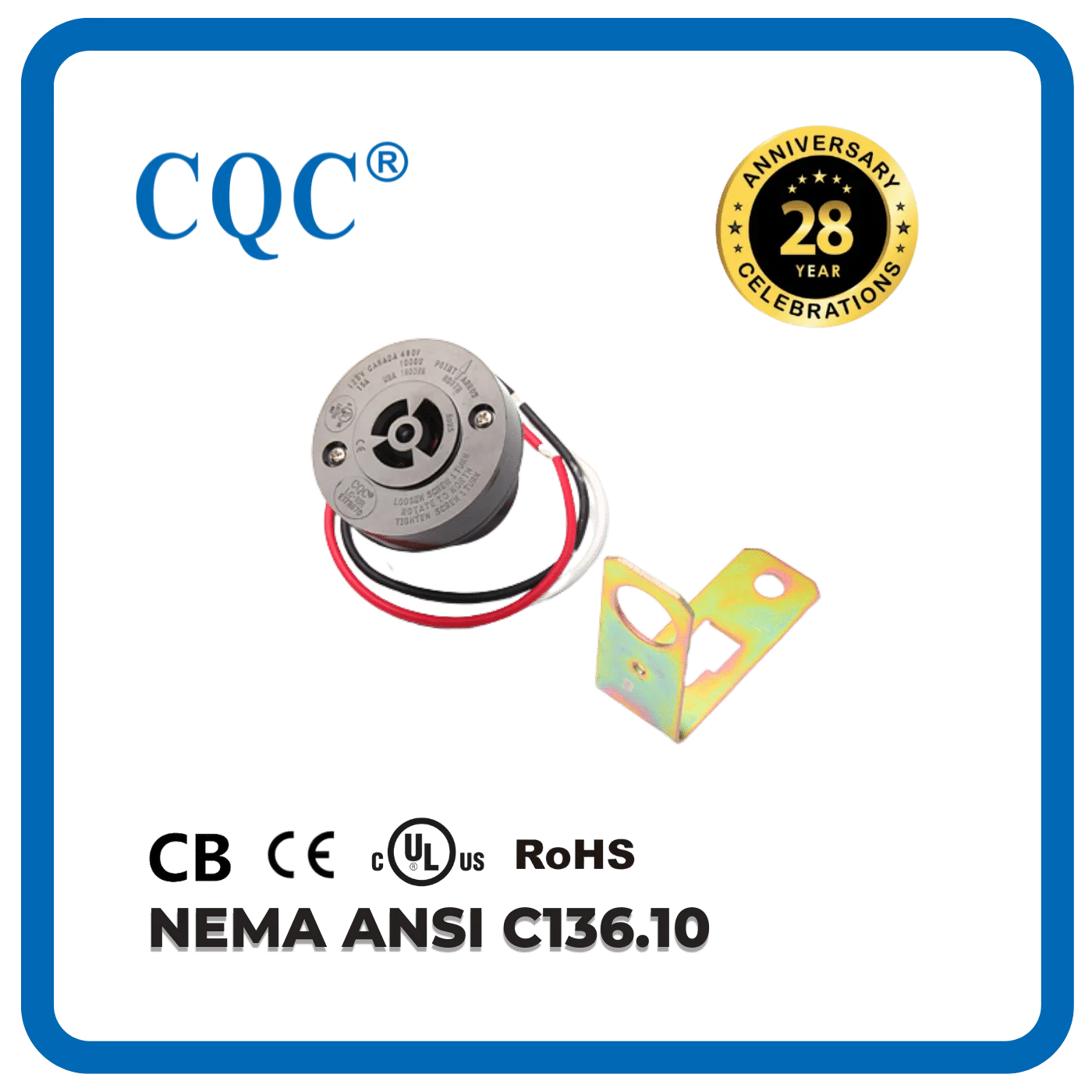 Rotary Locking Type NEMA 3 PIN Photocontrol Receptacle/Socket