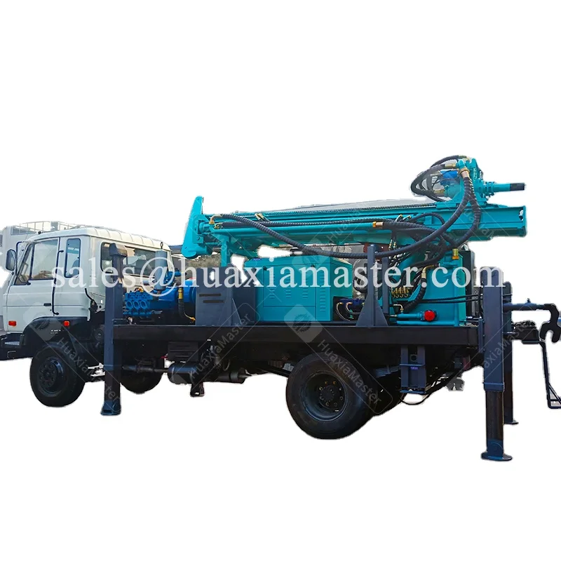 huaxiamaster CJC-300 truck mounted pneumatic water well drilling rig /DTH well drilling rig for sale