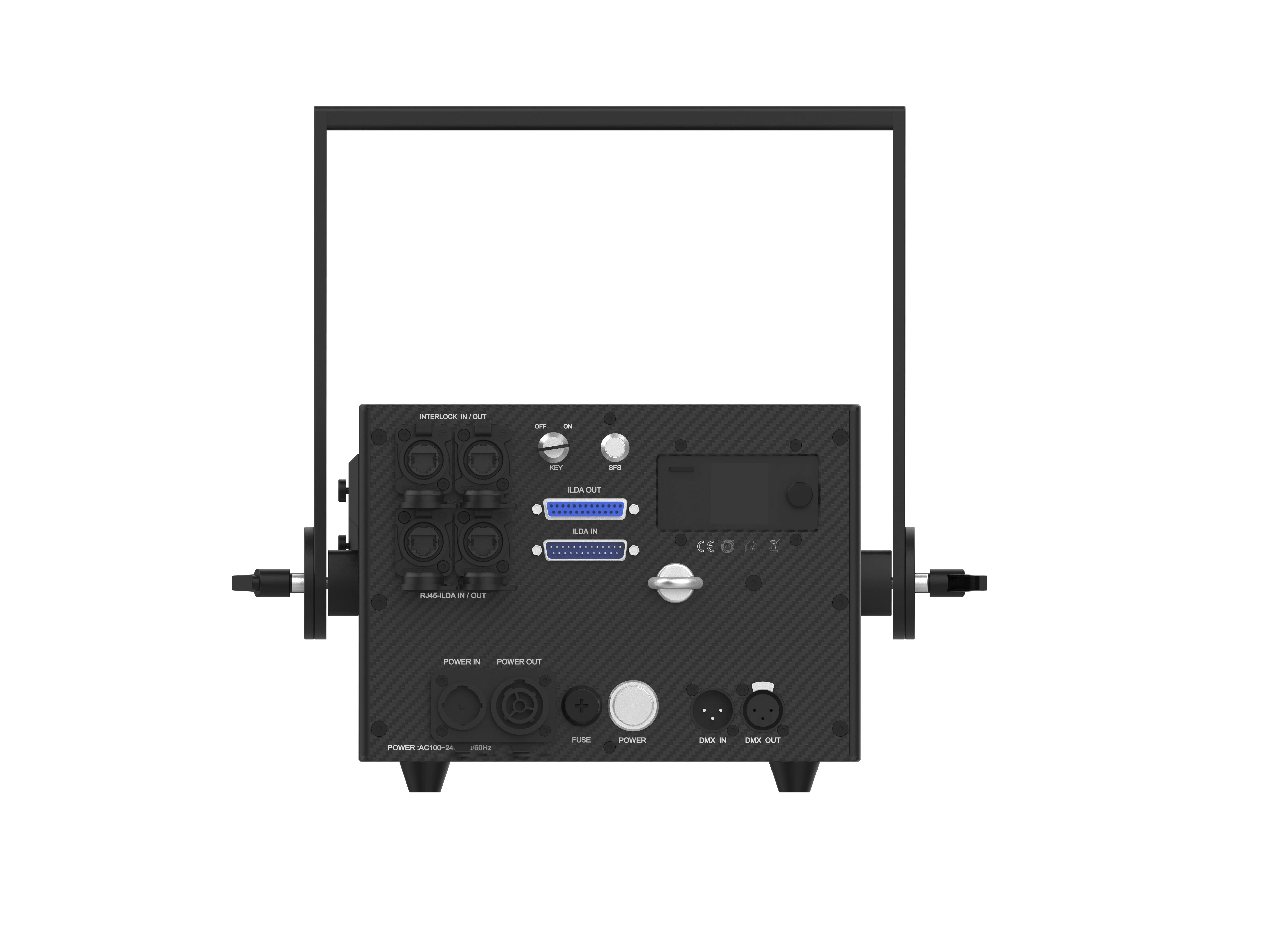 Optlaser Newest CF20 Series 20W Carbon Fiber Housing  RGB ILDA Animation Laser Show System with Digital Driver
