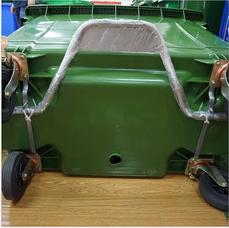 Large Outdoor Public Street HDPE 4 Wheel Mobile Dustbin Industrial Plastic Trash /Rubbish/Wheelie Bin