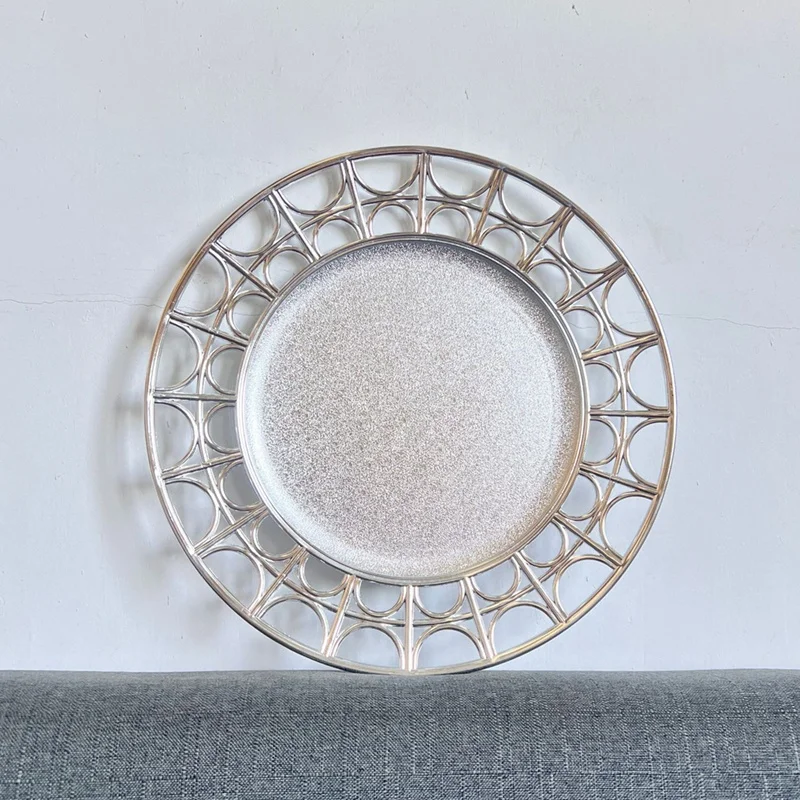 13inch round modern rustic charger plate white charger plates wedding plates