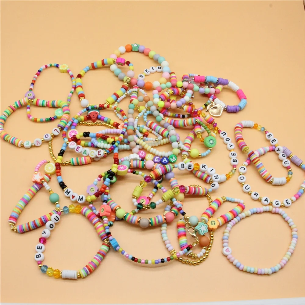 Box Set Glass Seed Beads Clay Acrylic Beads With Tools For Jewelry Making Bracelet Rings DIY Handmade Accessories Jewelry Kit