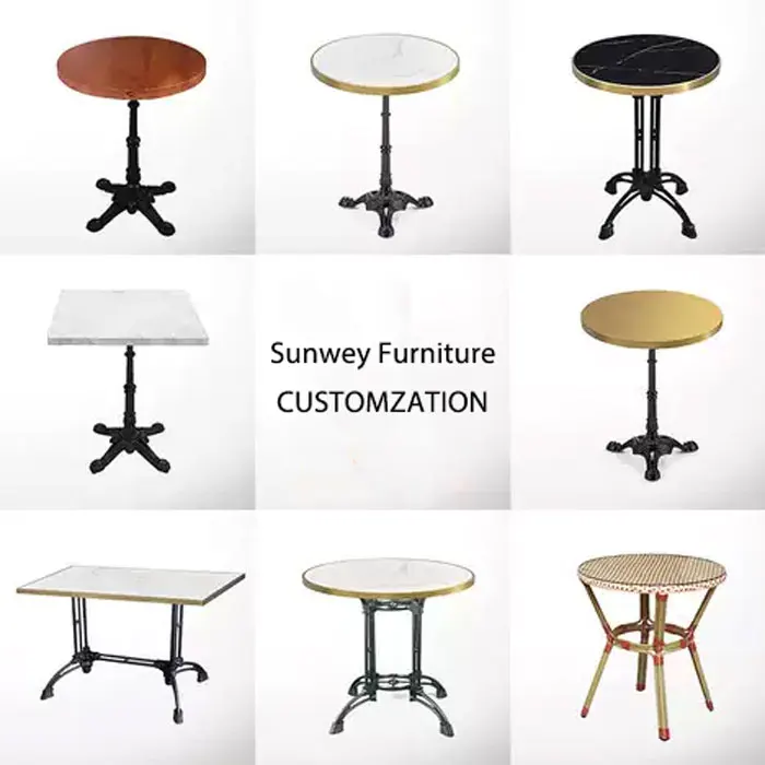 Hot Selling Modern Round Marble Cafe Bistro Table and Chairs for Events