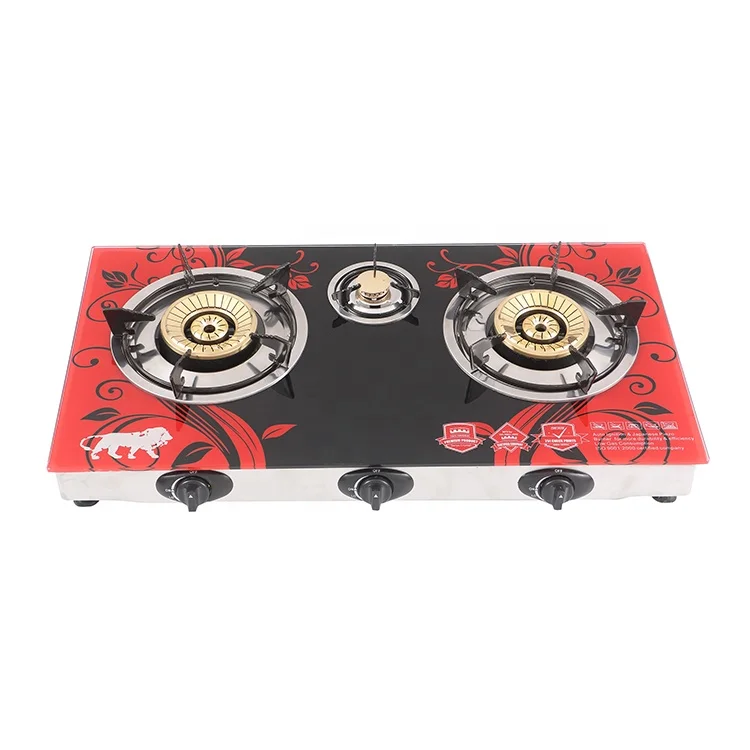 Стеклянная Профессиональная 3 горелка, крошечная кухонная плита, верхняя плита, Зажигающая деталь, высокое качество, низкая цена, духовая газовая плита bangla