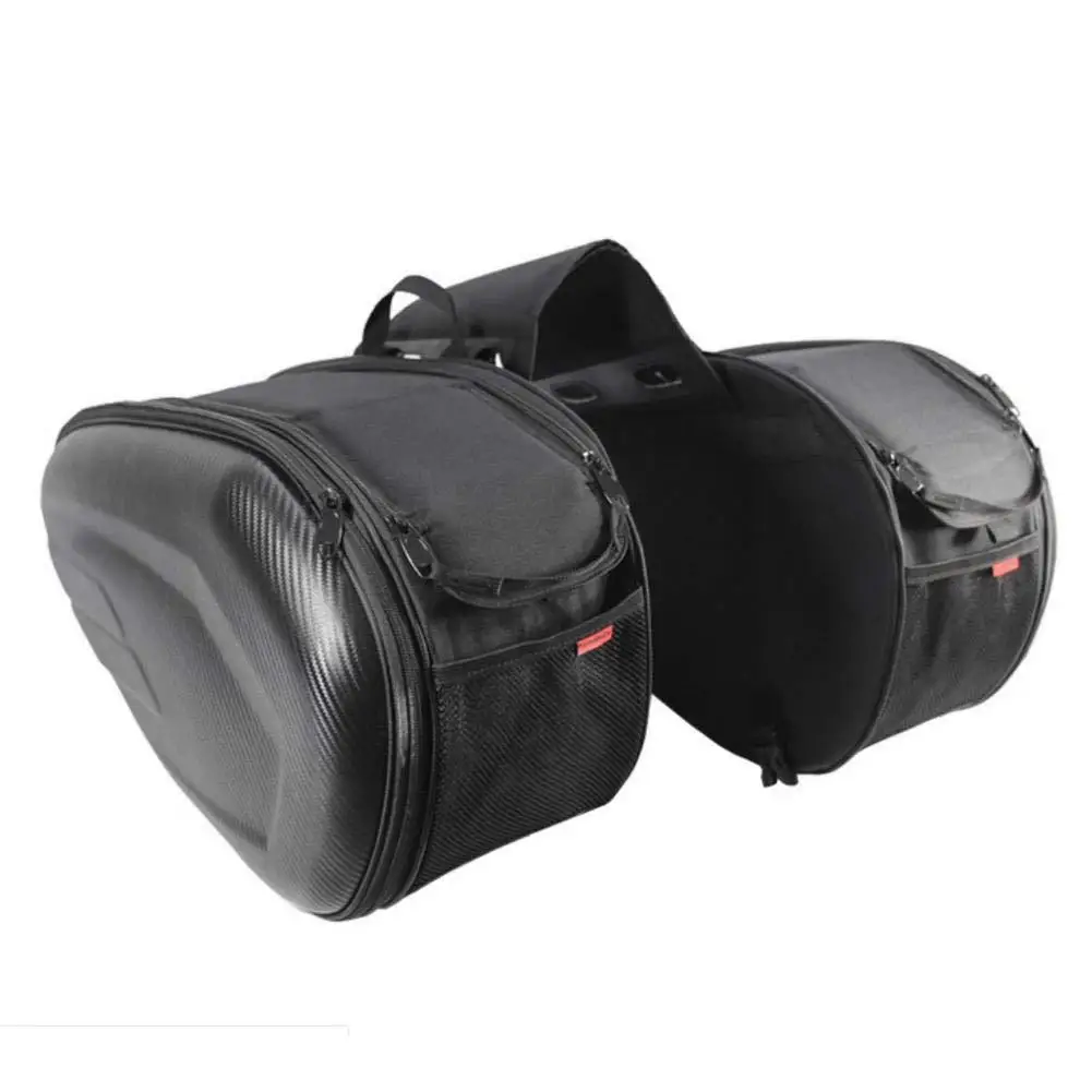  Leather Bike Motorbike Saddle Bag portable tank