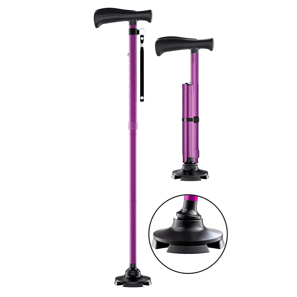 Factory cheap price outdoor folding cane walking stick custom Folding walking Cane