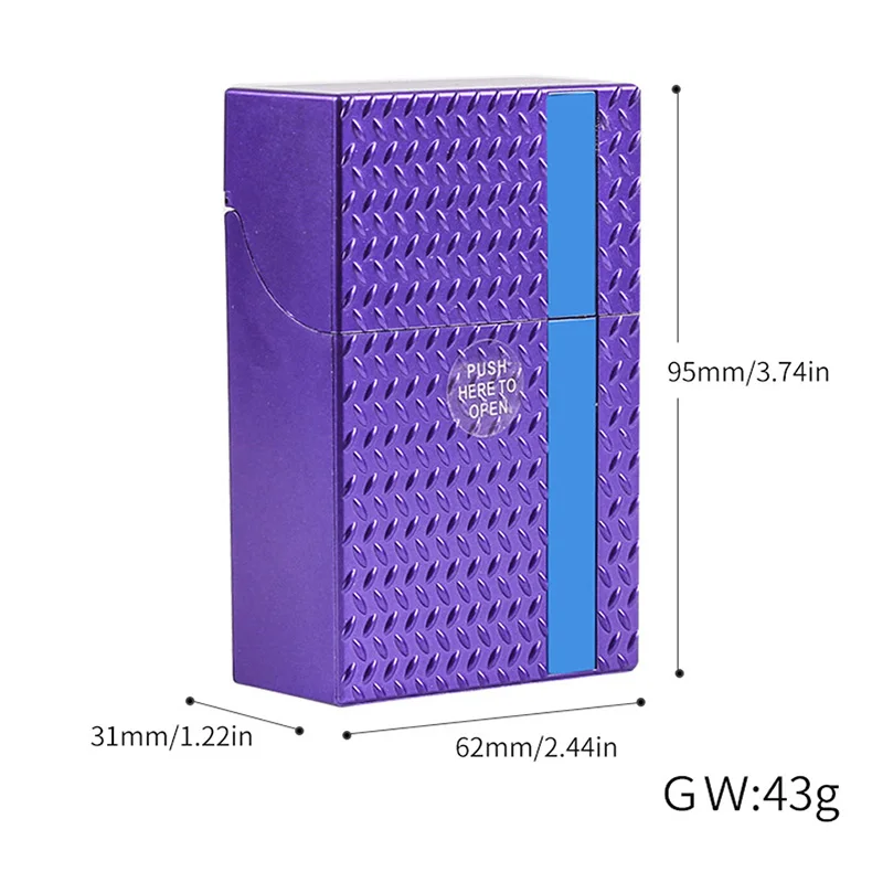 XY105CCP03-M New Design Cigarette Case Household Male 20pcs Capacity Cigarettes OEM LOGO Tobacco Smoking Accessories