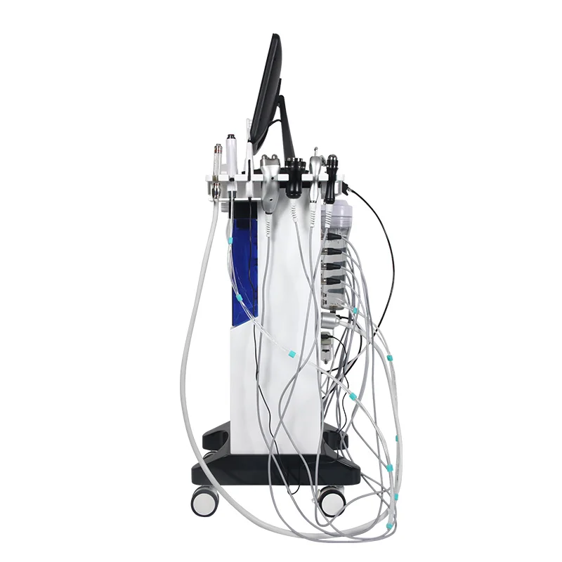 14 in 1 Hydra Dermabrasion Facial Cleaning Equipment Hydro Water Peeling Oxygen Jet H2O2 Aqua Diamond Microdermabrasion Machine