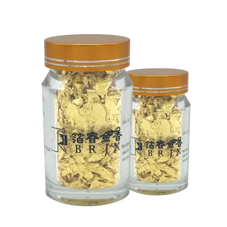 edible gold flakes 24k edible gold flakes 1 gram gold leaf flakes  for any food decoration