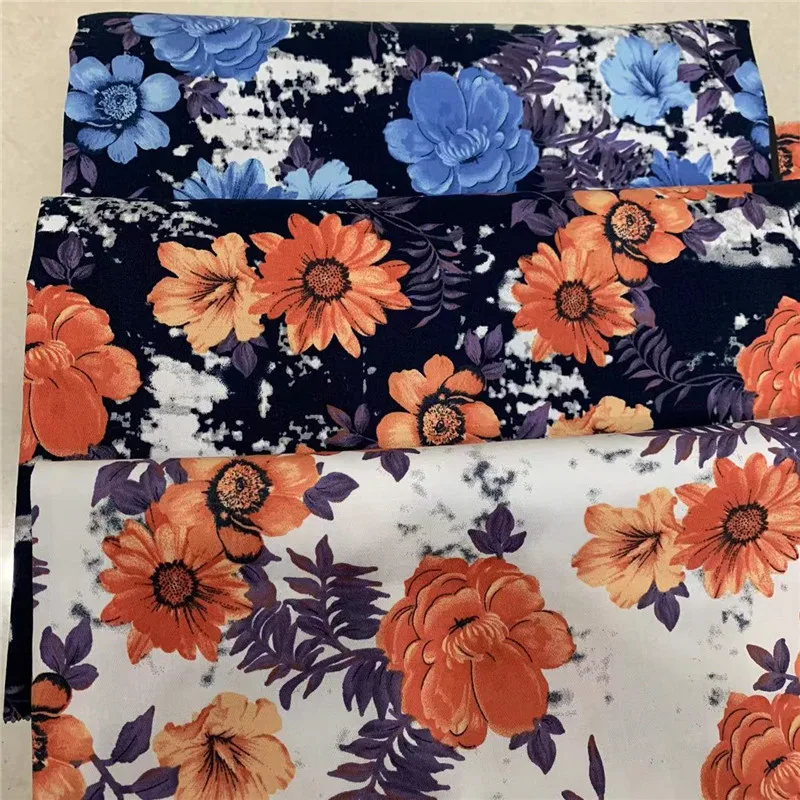 no moq women casual stretch comfy cotton  printed fabric for pajama