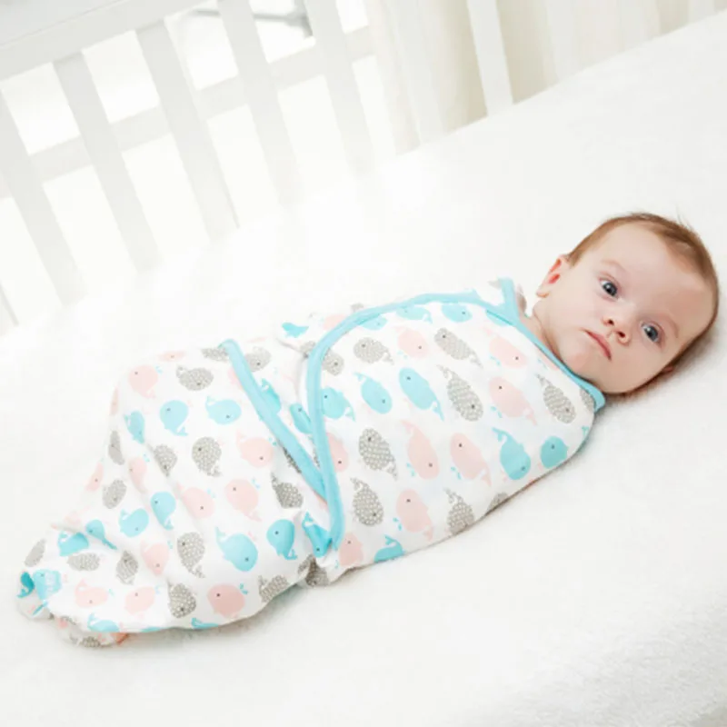 baby adjustable easy swaddle Muslin Swaddle Wra baby sleeping bag