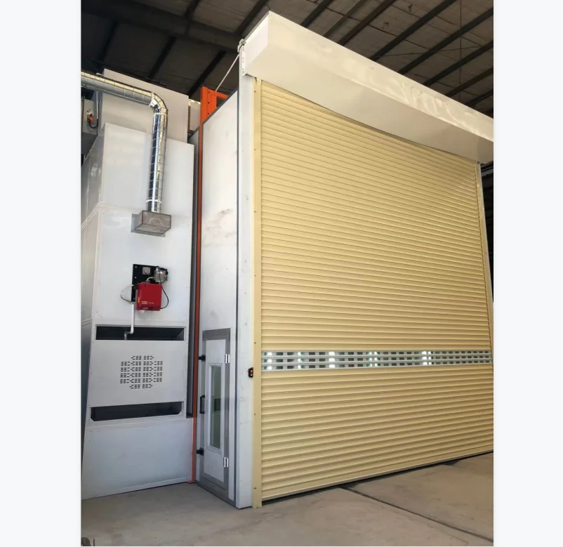 CE approved Italy diesel burner 75mm thickness rock wool panel automatic machine spray paint booth for BUS and trucks