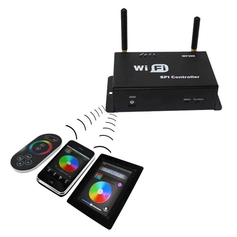 Dc5-24V 4А пиксельный светодиодный контроллер Ws2811 Ws2812 Rgb, умный Wi-Fi диммер с сенсорным пультом