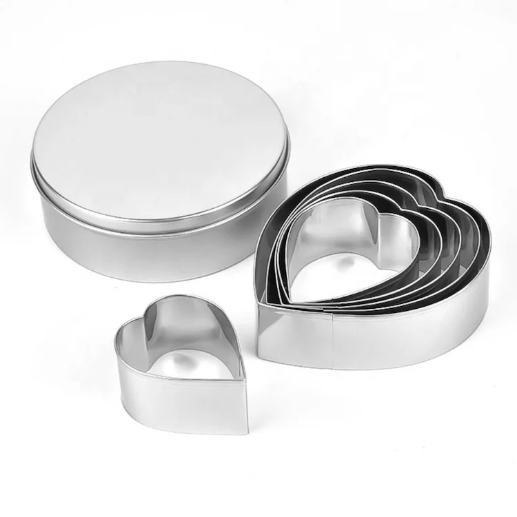 
Stainless Steel Heart Shaped Cookie Cutter Set 6pcs SW-BS155D 