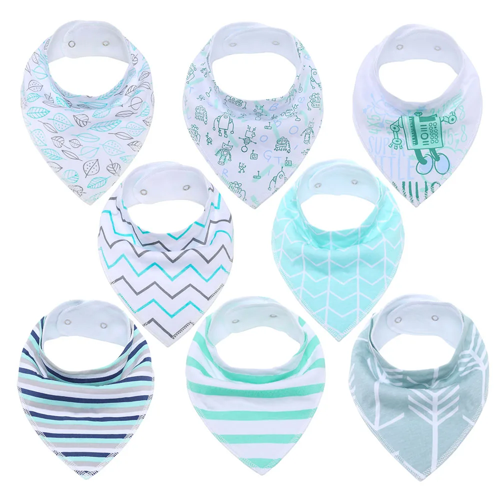 
Girls and boy Cotton polar fleece triangle neck scarf Baby bandana drool Bibs for baby 