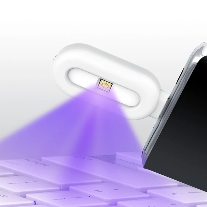 
 Источник питания для телефона, Мини УФ-лампа, стерилизатор, портативный УФ-свет, дезинфекция, как U-диск  