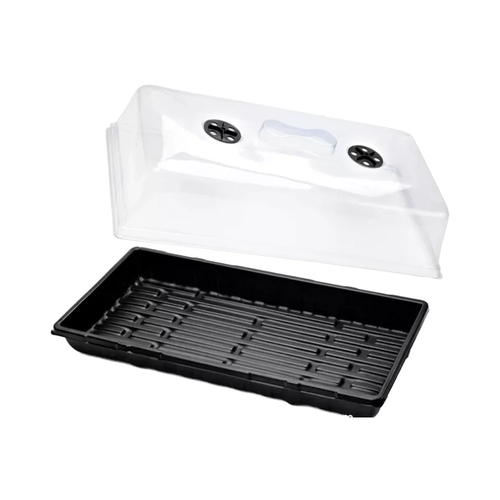 Durable 128 Cell Plant Germination Tray Vegetables Flowers Nursery Garden Seedling Plastic PET Square 128 Holes Seed Starting