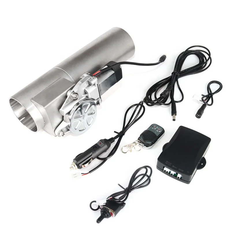 Универсальные выхлопные трубы из нержавеющей стали на заказ 63 мм 76 Электрический вырез выключатель клапана дистанционное управление