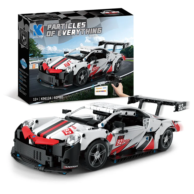 Tech Technical Bugatti Hypercar Racing Sport Car Model ABS Building Blocks Children Remote Control Toys Assemble Vehicle Sets