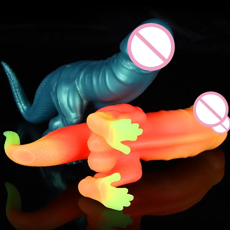 adult fun Backyard dinosaur liquid silicone dildo anal plug male and female masturbation sex toys