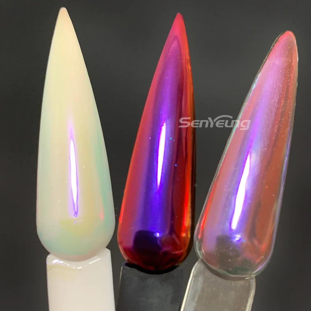 Super Fine Chameleon Transparent Color Shift Loose Powder for Lacquer Nail Polish