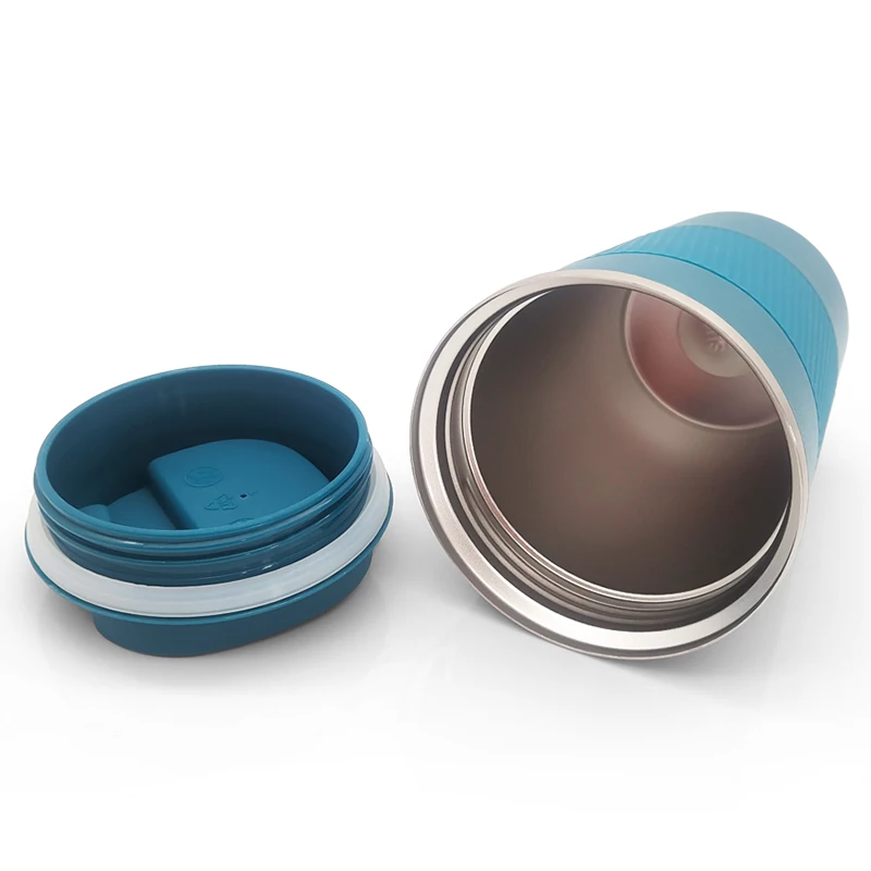 304 Stainless Steel Portable Reusable Coffee Mug With Protective Silicone Sleeve