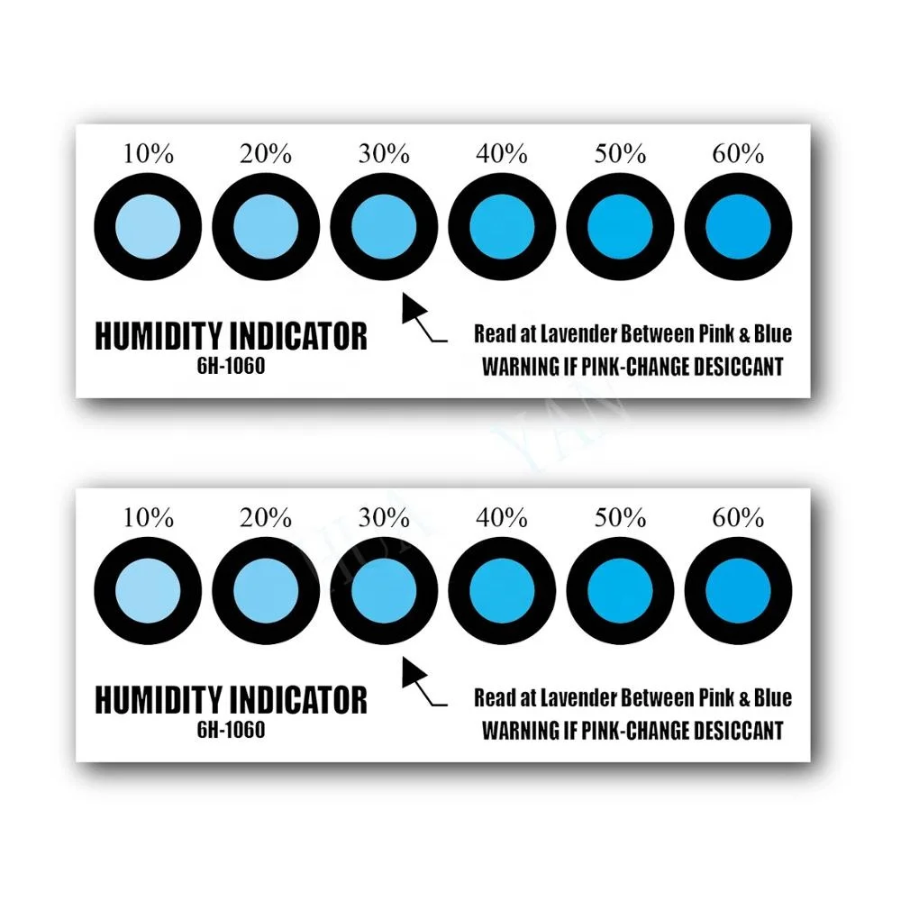 
6 spots vacuum package Humidity Indicator Cards 