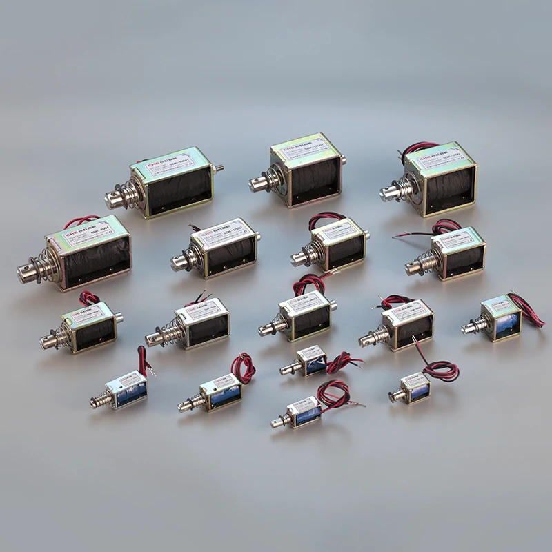 CHEO1-1683 12V or 110V DC 15mm customized stroke Open frame Push Pull solenoide latch coil solenoid Electromagnets