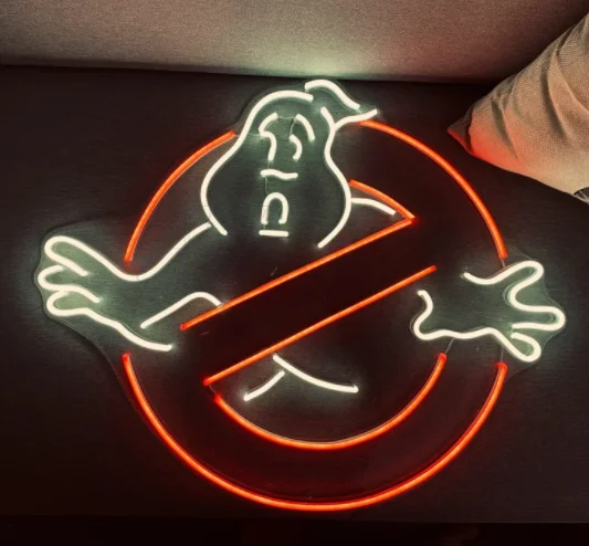 Acrylic plate manufacturing good bedroom decorations best quality factory direct ghost busters sale neon sign