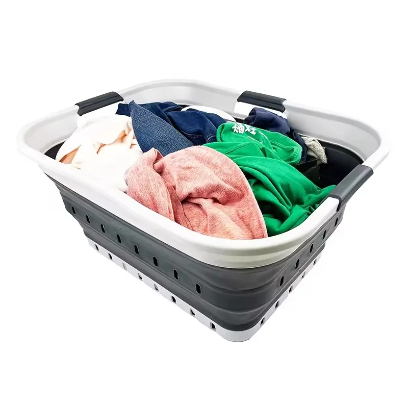 ASSMILE Plastic Pop Up Laundry Basket Portable Cloth Hamper for Laundry Large Wash Basket Earth-friendly