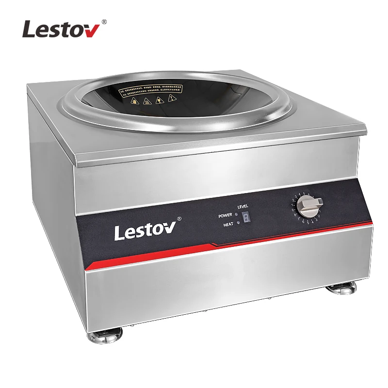 5000W induction cooker wok stove concave plate glass ceramic induction cooktop with wok