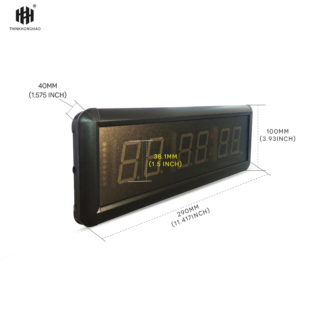  2020 Ханчжоу Honghao electronic 6 цифр 1 5 дюймов синий светодиодный настенный отсчет таймер обратного часы цифровые
