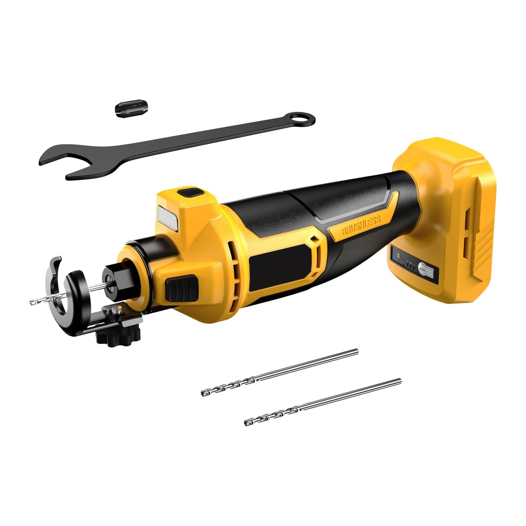 Cordless Drywall Cut-Out Tool for Dewalt 20V Battery, 3 Speed Adjustable Brushless Rotary Saw with Up to 30000 RPM