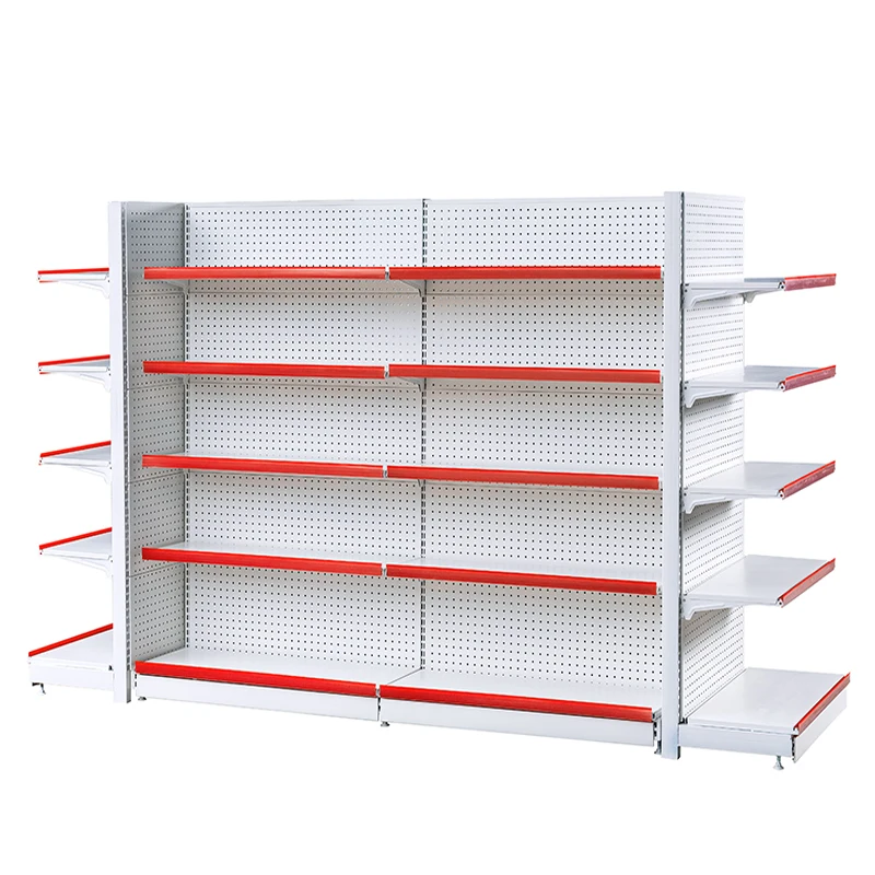 Leke Wholesale modern design gondola back panel supermarket shelf high end hot sell supermarket shelf