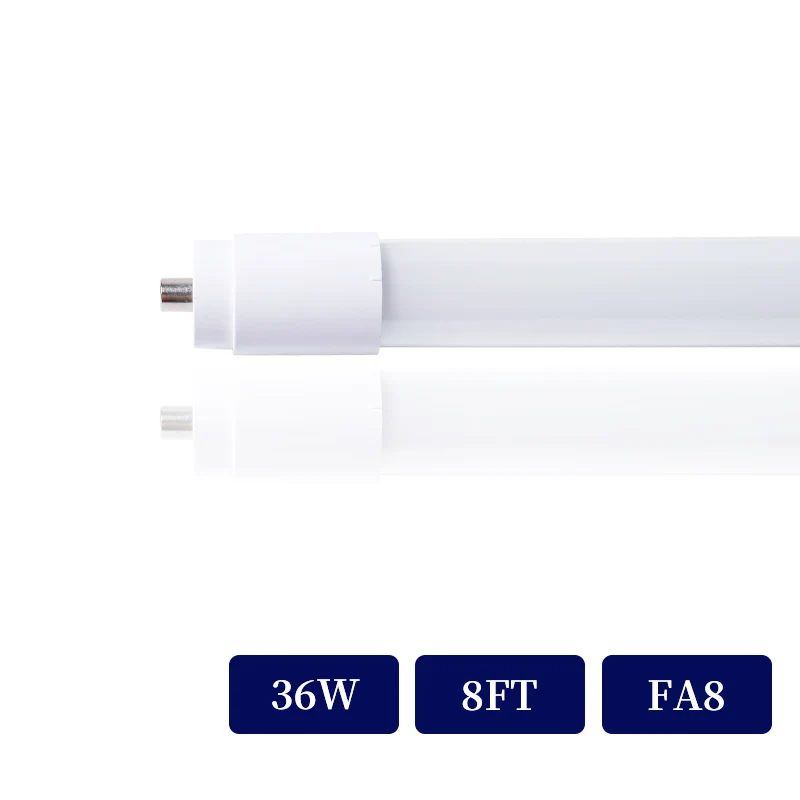 High Quality  G13 FA8 R17D 8ft High Lumen Wholesale Led Light Tube T8 18w Cool White Bright Led Tube T8 Led Glass Tube Light