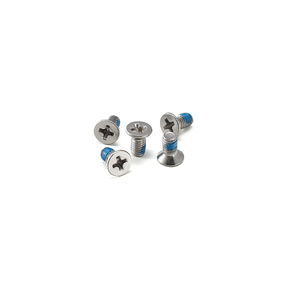 Factory Price M5 Iron Glue Dispensing Screw Countersunk Cross Screws Stainless Steel With Blue Nylon Patch