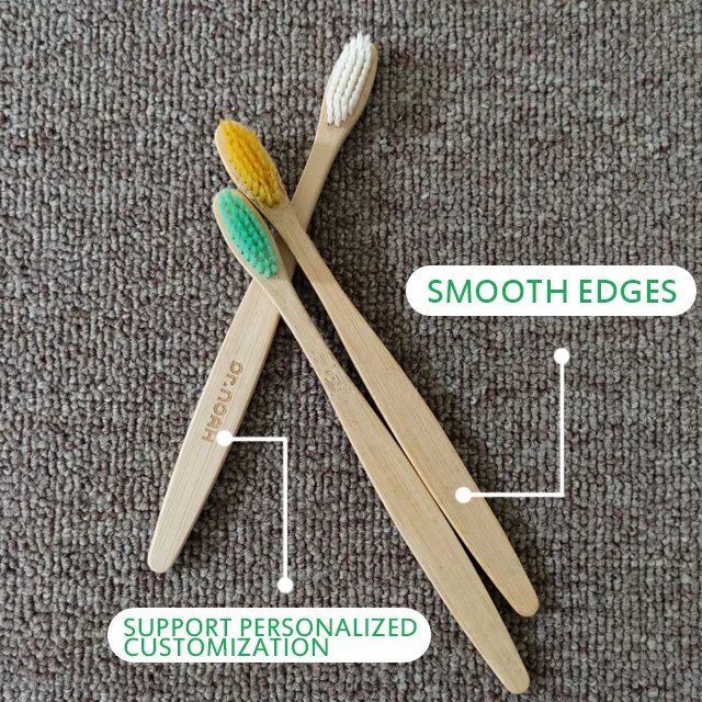 Biodegradable Natural Disposable Custom Logo Oral Care cepillo de dientes Adult Bulk Wooden Wholesale Bamboo Toothbrush