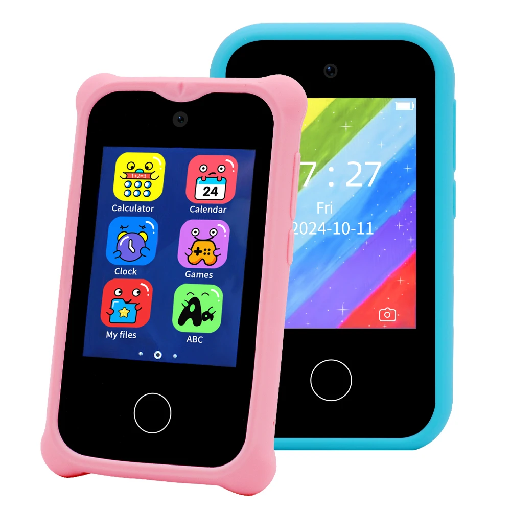 Cute Electronic Kids Cell Phone Kids Toy Toddler Smartphone Telephone With Internal Storage