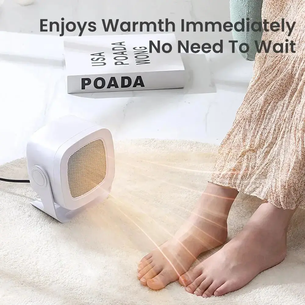 Hot Selling Desktop PTC Heater Portable Mini Electric Hand Leg Feet Warmer Warm Air Blower Fan Heater