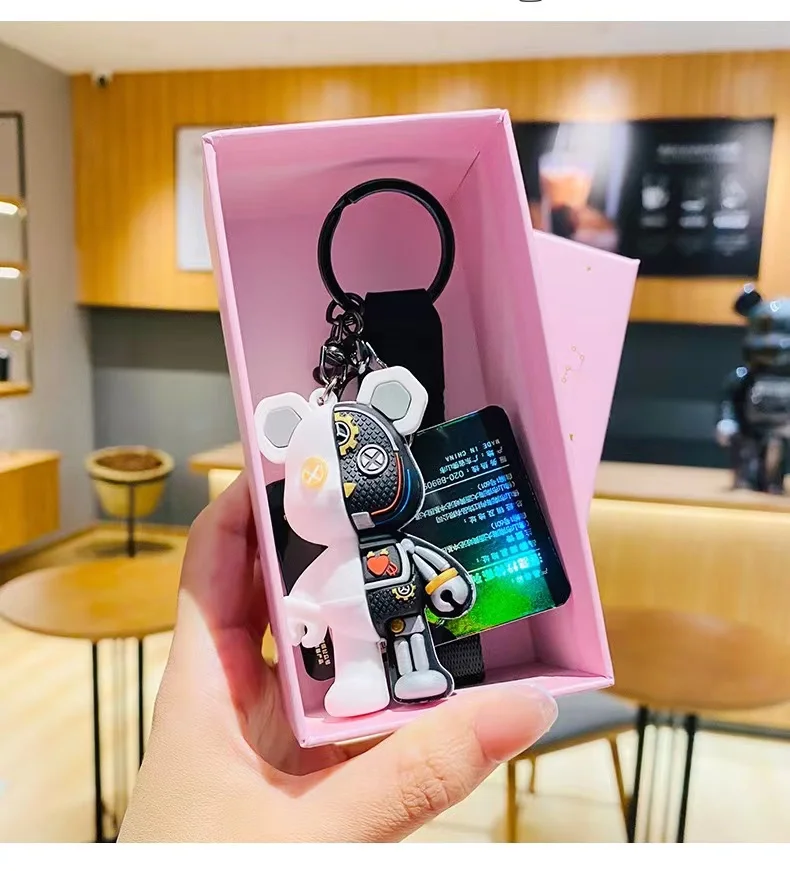 manufacturer metal animal keychain 3d pvc cute rubber anime bear keychains