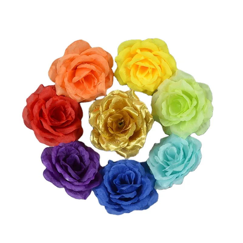 Wholesale Price Artificial Flower 60mm Silk Rose Head For Wedding Cake Party Table Bridal Baby Shower Home