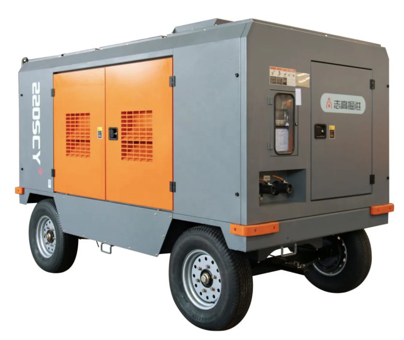 Zhigaozenvan 22 Bar 22m3/min 770cfm 220kw 220scy Diesel Air Compressor 75 Kw Screw Type Air Compressor Air-compressors