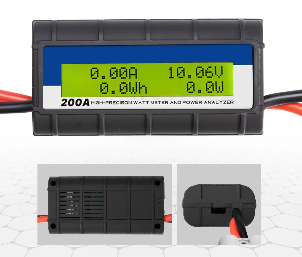 200 А 60 в RV Solar 12 В DC Smart Digital Volt Watt